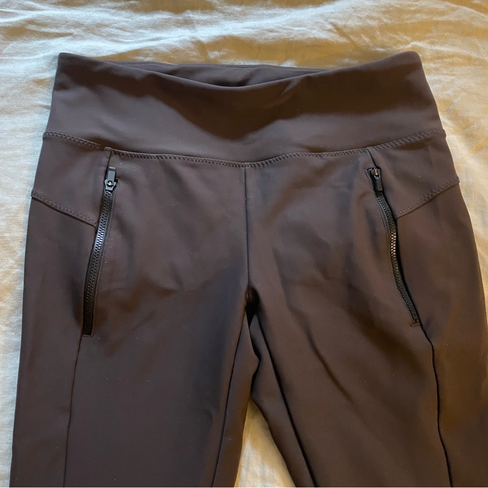 Athleta Zipper Leggings - Brown SP